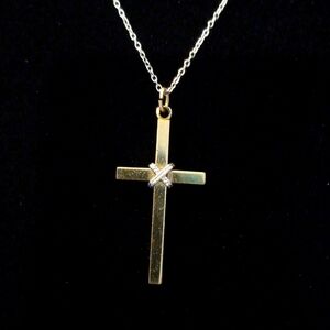 14k gf cross pendant